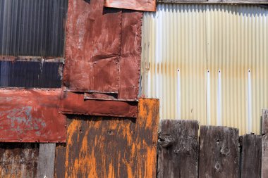 Yıpranmış ahşap panellerin çeşitli doku ve renkleri