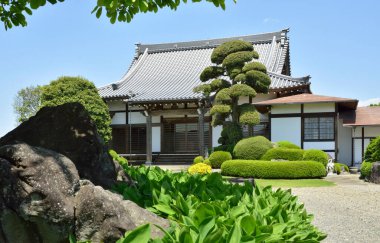 Bahçedeki Japon tapınağı.