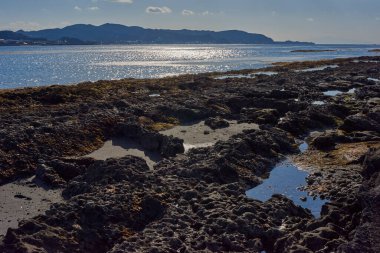 Güzel kayalık deniz manzarası