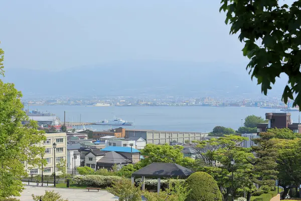 Japonya 'daki Hakodate Slope Hachimanzaka manzarası