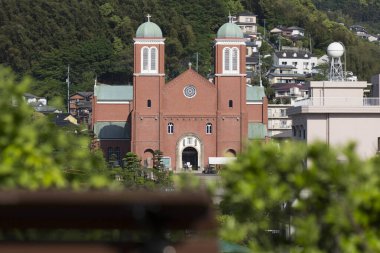 Scenery of Urakami Cathedral in Nagasaki, Japan clipart