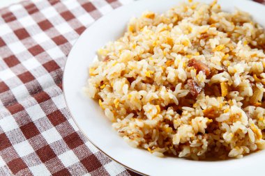 delicious rice with chicken and vegetables