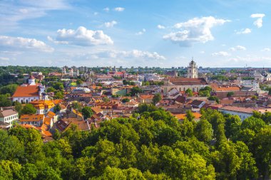 Eski şehir Vilnius, Litvanya 'nın manzarası