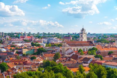 Eski şehir Vilnius, Litvanya 'nın manzarası