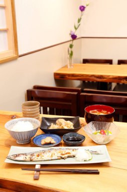 Geleneksel Japon mutfağına yakın çekim 