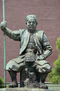 Kitanosho Şatosu Shibata Park Shibata Katsuie Heykeli