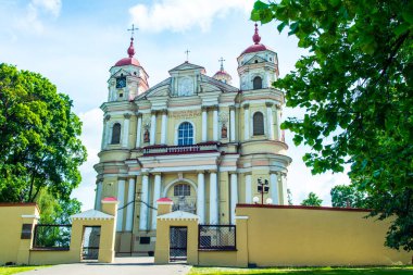 Aziz Kilisesi. Peter ve Paul, Vilnius, Litvanya 'daki Katolik Kilisesi