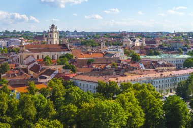 Eski şehir Vilnius, Litvanya 'nın manzarası
