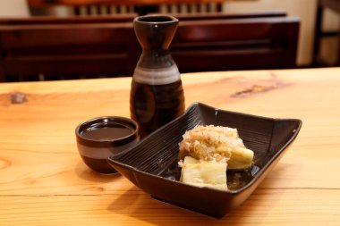 Geleneksel Japon mutfağına yakın çekim 