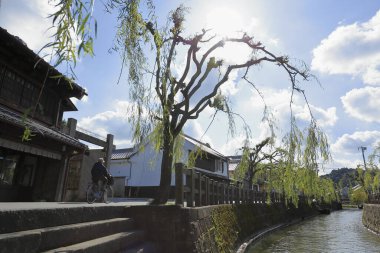 Japon köyündeki eski tarihi mimari.