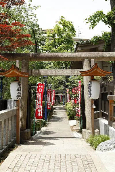 Widok Budynek Świątyni Tradycyjna Japońska Architektura — Zdjęcie stockowe