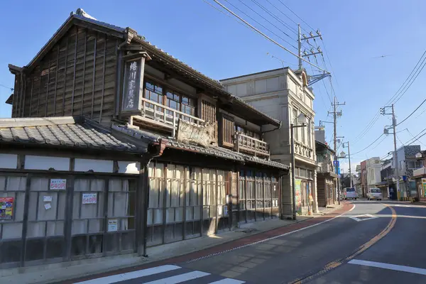 Japon köyündeki sokak manzarası.