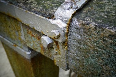 Paslı eski metal kapı. doku.