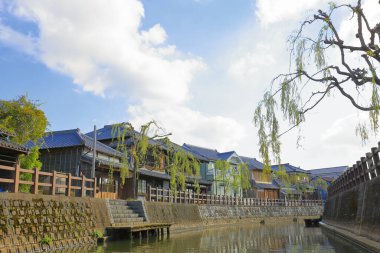 Japon köyündeki eski tarihi mimari.