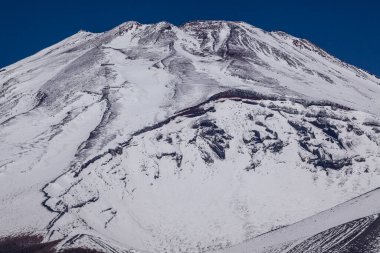 Karlı Fuji Dağı 'nın güzel manzarası