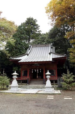 Tapınak manzarası, geleneksel Japon mimarisi.