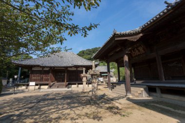 beautiful japanese temple building, buddhism concept