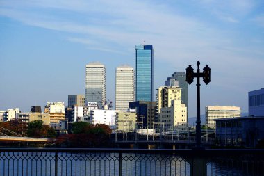 Japonya 'nın Gündüz vakti Tokyo İlçe Şehri' nde Modern Mimariye Uzaktan Bakış