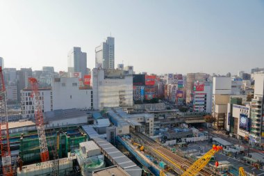  Tokyo 'da inşaat alanı, Japonya