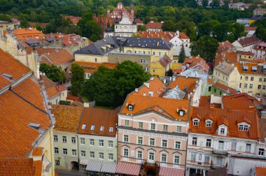 Eski şehir Vilnius, Litvanya 'nın manzarası