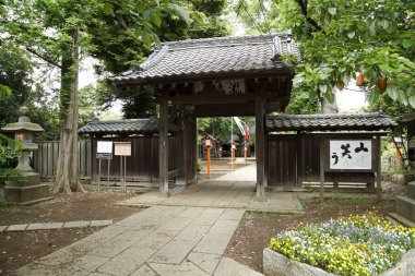 Tapınak manzarası, geleneksel Japon mimarisi.