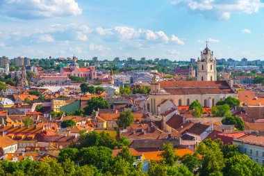Eski şehir Vilnius, Litvanya 'nın manzarası