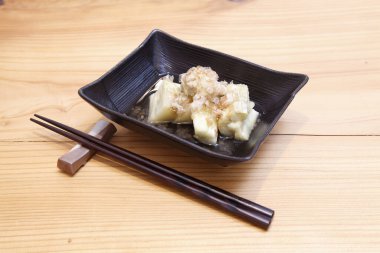 Geleneksel Japon mutfağına yakın çekim 