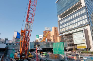  Tokyo 'da inşaat alanı, Japonya