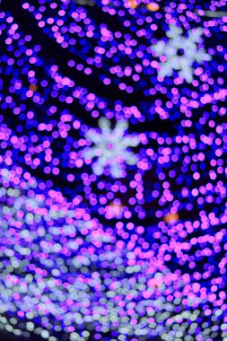 Soyut ışık arkaplanı. Noel ağacı bokeh
