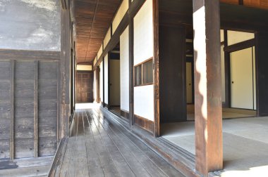 Kyoto, Japonya 'daki geleneksel Japon evi.