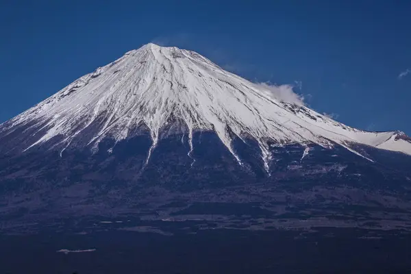Vacker Utsikt Över Fuji Berg Med Snö Och Sjö — Stockfoto