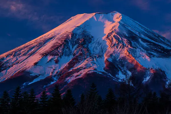 Fuji Dağı 'nın güzel manzarası  