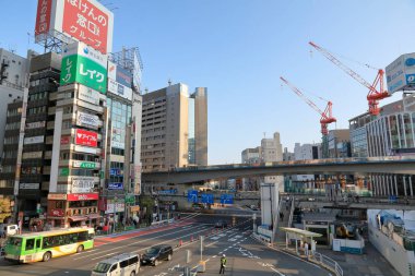 Tokyo şehrinin gündüz manzarası, Japonya