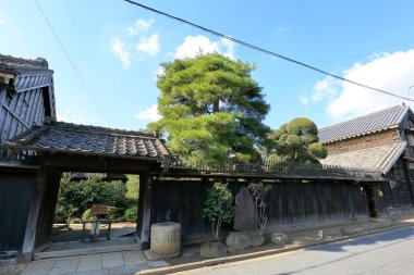 Japon köyündeki eski tarihi mimari.