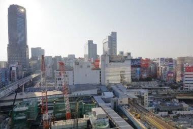  Tokyo 'da inşaat alanı, Japonya