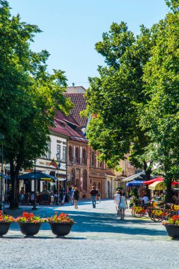 Eski şehir Vilnius, Litvanya 'nın manzarası