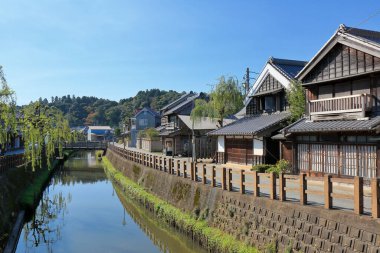Japon köyündeki eski tarihi mimari.