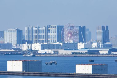 Japonya 'daki Köprü Kapısı' ndan Odaiba 'nın ufuk çizgisi