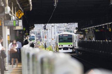 Tren Japonya 'da modern demiryolu ile hareket ediyor. 