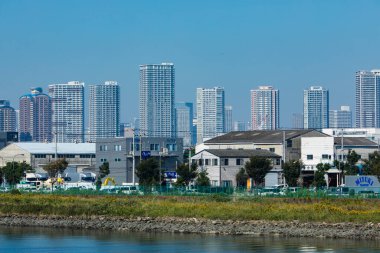 Güneşli bir günde Tokyo şehri.