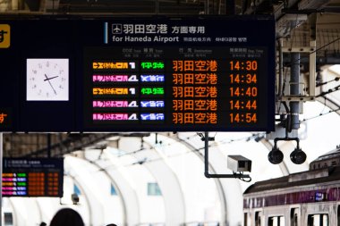 Japonya 'daki tren istasyonu. 