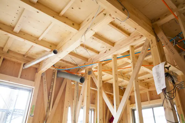 stock image Japanese new house under construction