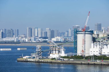 Güneşli bir günde Tokyo şehri.