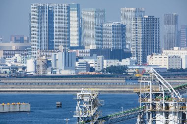 Güneşli bir günde Tokyo şehri.