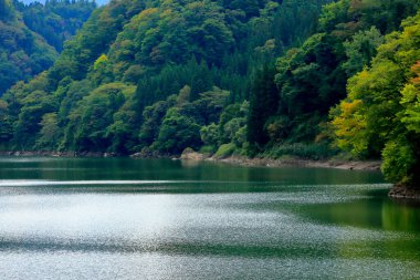 Dağlarda gölü olan güzel tropikal bir yer.