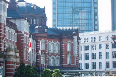 Şehirdeki modern binalar. Tokyo, Japonya