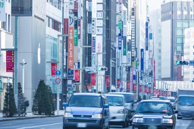 Tokyo şehrinde trafik