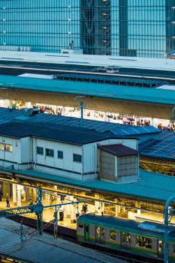 Tokyo 'daki tren istasyonu. Japonya