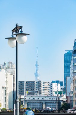 Şehirdeki modern binalar. Tokyo, Japonya