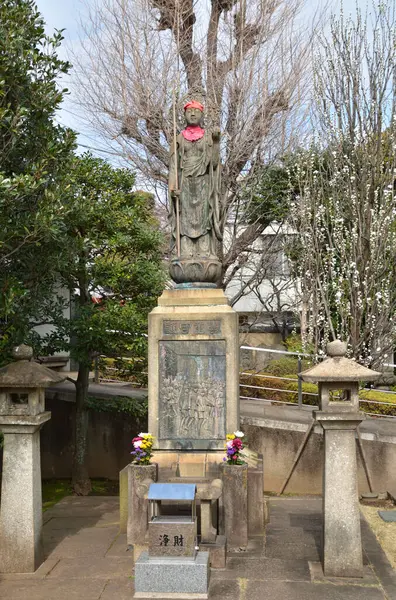 Detailní Záběr Tradičních Japonských Náhrobků Hřbitově — Stock fotografie